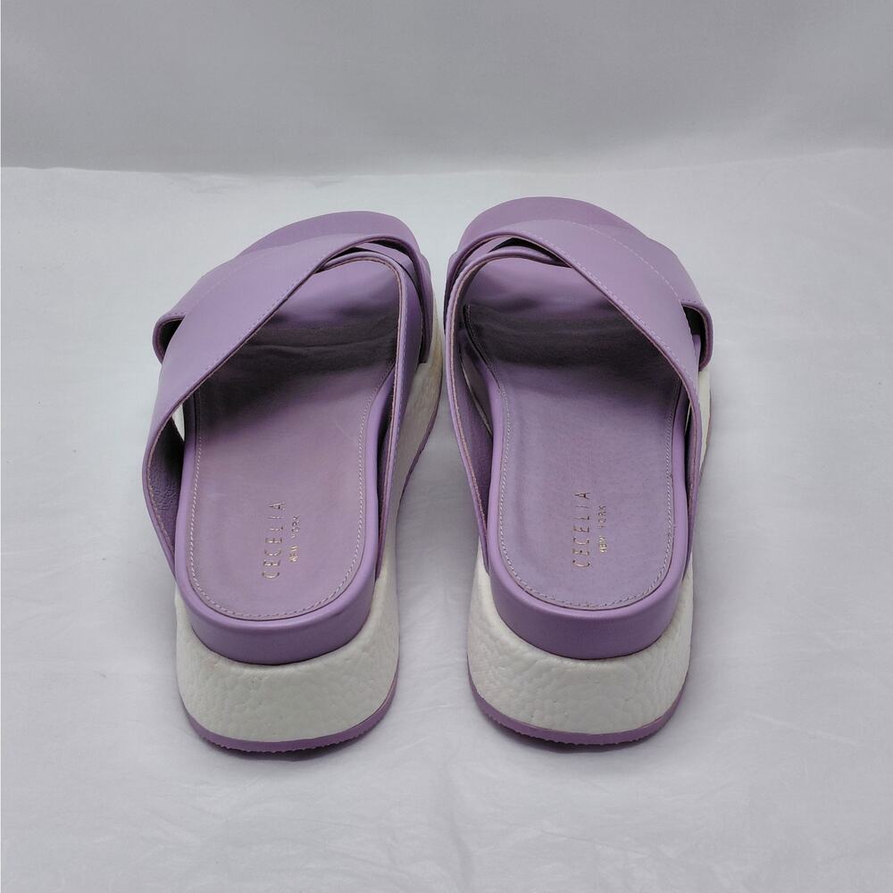 Cecelia New York Womens Slide Sandals Sz 10 Purple Platform Summer Chic Vacation - Picture 8 of 12